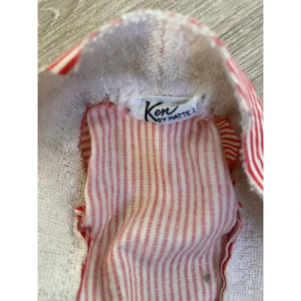 Vintage Barbie Ken Doll #750‎ Red White Striped Shirt Original Mattel See Pics